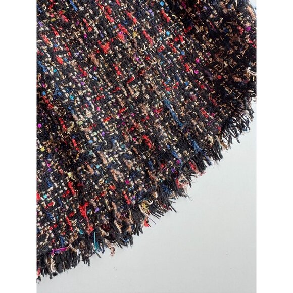 LOVERS + FRIENDS Aria Black Nightlife Confetti Flecked Tweed Mini Skirt, Size S - Picture 9 of 14